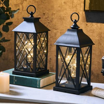 China Art Decor Black Wind Lamp and Glass Nordic Style Modern Plastic Home Decoration for sale