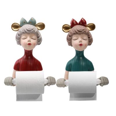 China Industrial NO--Punching Paper Wall Mounted Storage And Girl Roll Tube Toilet Paper Towel Holder Face Towel Decoration for sale