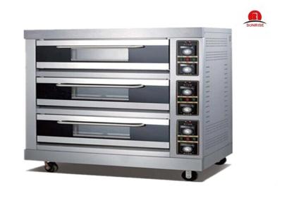 China Bread Best Selling 3 Deck 9 Trays Luxury Gas Baking Oven for sale