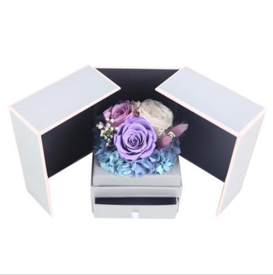 China 2021 Product Ideas New Product Ideas Crafts Jewelry Box Romantic Real Preserved Rose Rose Box Rose Flower In Gift Box for sale