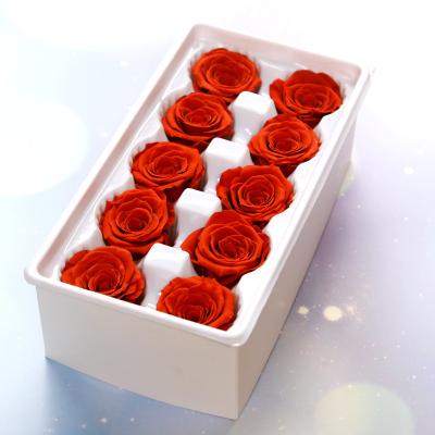 China Various parties send gifts to send mom friends parents 4cm grade B durable preserved flowers preserved decorative blooming box roses for sale for sale