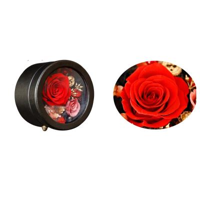 China Real Romantic Preserved Rose 2020 Hot Selling Creative Gifts Box Round Galaxy Preserved Roses For Gifts for sale