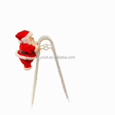 China Wholesale Entertainment Amazon Kids Santa Claus Climbing Ladder Christmas Electric Plush Soft Toy for sale