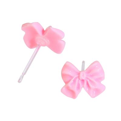 China CLASSIC cute little girl earrings stud earrings for women resin ear cuts candy bow earrings for sale