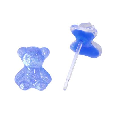 China CLASSIC cute little girl earrings stud earrings for women resin ear cuts candy bear earrings for sale