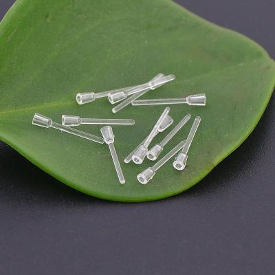 China Fashionable Invisible Plastic Hollow Earring Post Accessories For Jewelry Making for sale