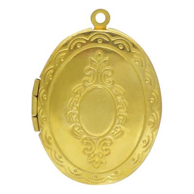 China CLASSIC Raw Brass Oval Type 3 6 Patterned Photo Pendant Blank Factory Supply Photo Frame Pendant Necklace Pendant Hinge for sale