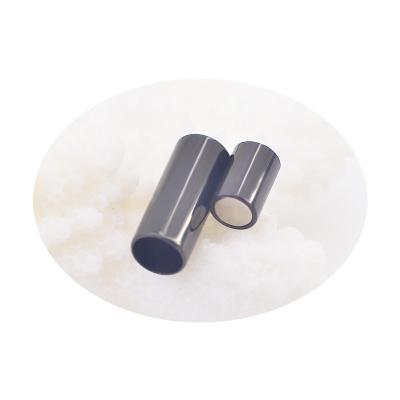 China Fashionable Black Cylindrical Shape Magnetic Clasps For Bracelet Necklace Leather Making for sale