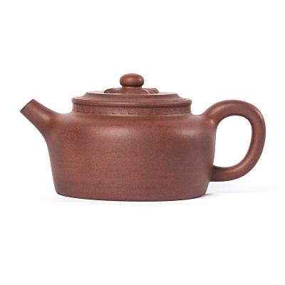 China Yixing viable handmade full mulberry echo flat zisha teapot 003 for sale