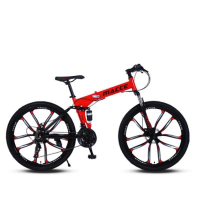 China New Design 24 Inch 27 Speed ​​Aluminum Alloy Adult Fork Foldable Mountain Bike For Men for sale