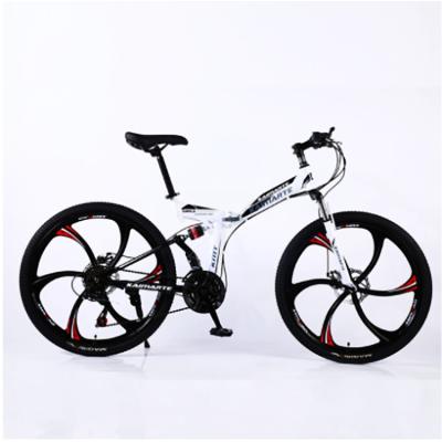 China New Design High Carbon Steel Frame Adult 24 Inch Aluminum Alloy Fork Foldable Mountain Bikes For Men for sale