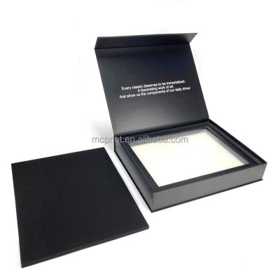 China Recyclable Consumer Electronics Industrial Use And Recycled Materials Feature Black Book Type Paper Magnet Gift Box With Sleeve for sale