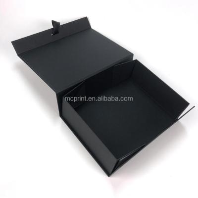 China Recyclable Magnet Weave Luxury Gift Package Wig Packaging Black Rigid Paper Box For Hair Extensions Custom Logo for sale