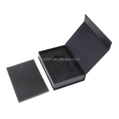 China Custom Luxury Large Black Shape Credit Card Magnetic Paper Packaging Gift Box Recyclable for sale