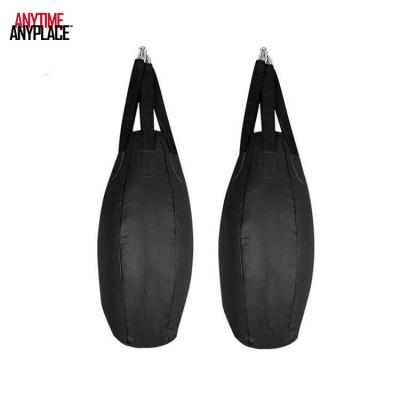 China Factory Wholesale Fitness Equipment Solid Hanging Pear Shape Leather Sanda Bag Boxing Training Fitness Genuine for sale