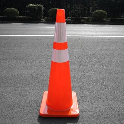 China Roadway Safety 90Cm PVC Material Traffic Road Cone For Crowd Control Mapping Using for sale