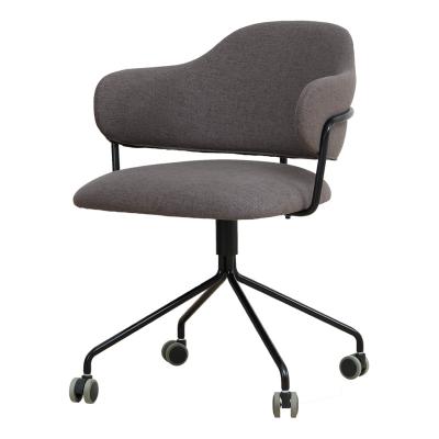 China China Manufacturer Modern Steel Leg Studio Fixed Height Home Wheels Office Chair for sale