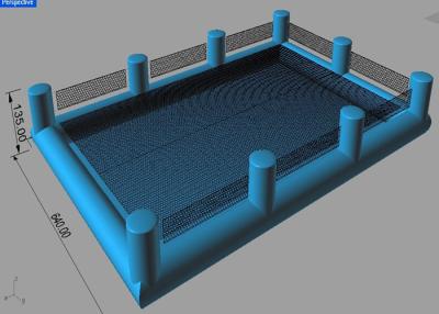 China Gewohnheit 0.9mm quadratischer aufblasbarer Swimmingpool PVCs wasserdicht 9.5mL x 6.4mW zu verkaufen