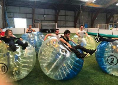 China Fútbol inflable de la burbuja de la resistencia de abrasión bola de Zorb del cuerpo de 0.8m m - de 1m m TPU en venta