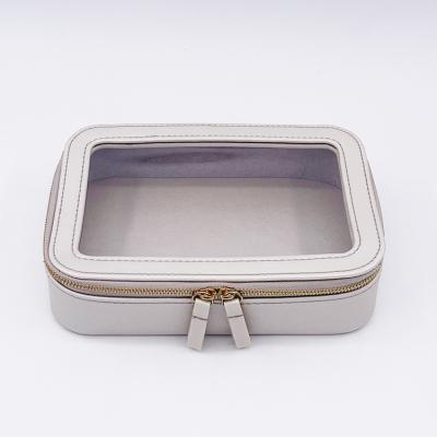 China 2023 Durable Transparent RU Pvc PVC Window Make Up Bag Custom Logo Pu Cosmetic Travel Bag for sale