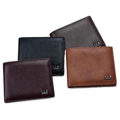 China Men's Wallet RU Wallet RU Fashion High Quality Short Card Bag Genuine Leather Multiple-Card Genuine Leather Men's Wallet for sale