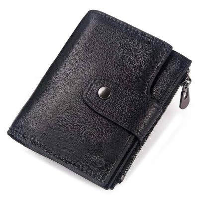 China RU Wallet Wholesale Male Genuine RFID Leather Smart Anti-lost Multifunctional Wallet For Men for sale