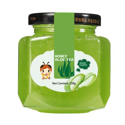 China Hot Selling Soft Drink Drinking Honey Aloe Tea In Glass Honey Jar From China Wholesale for sale