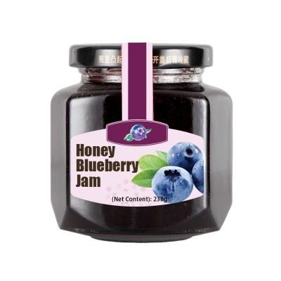 China Foods Cooking 500g Fruit Jam Sauces 1kg Pot OEM Sweet Blossom Honey Blueberry Jams for sale