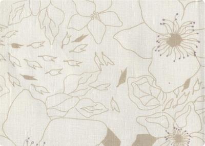 China Lightweight Flower Printed Linen Dress Fabric , 100% Natural Linen Fabric for sale