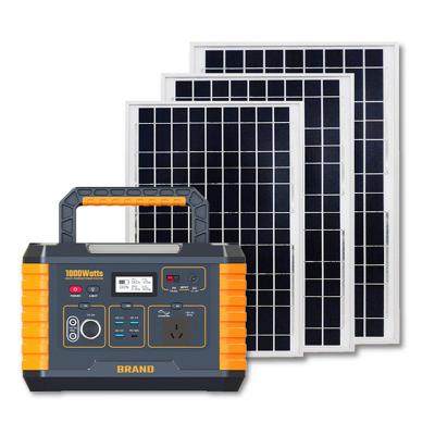 China Hot Sale 1000w Wireless Charging 270000 mAh AC 220v Portable Generator Solar Generator Power Station System for sale