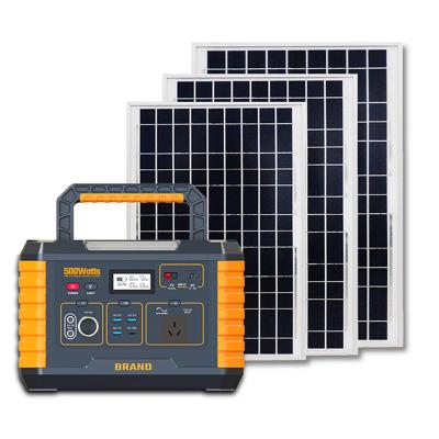 China 500W Wireless Charging Power Station 220V Generator Portable Solar Power Station for sale