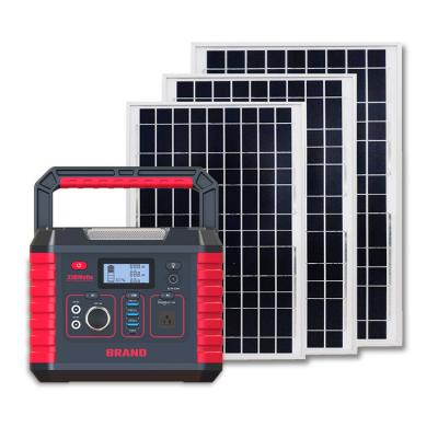 China Portable Solar Power Station 330W Power Generators 220V Portable Outdoor Solar Battery Generator Wireless Charging Station for sale