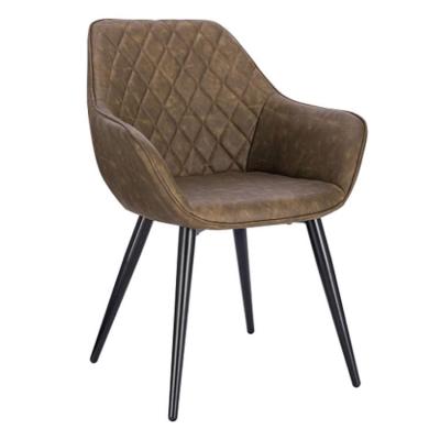 China Mid Century Popular New Design Nordic PU Chairs For Living Room Metal Legs Fabric Lounge Chair for sale