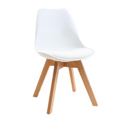 China Wholesale Modern Most Popular Restaurant Furniture Wooden Legs PP Plastic Dining Chairs With PU Cushion for sale