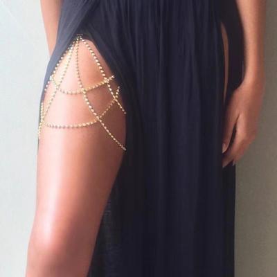 China Wholesale FASHIONABLE Sexy Rhinestone Leg Chain Jewelry Crystal Nightclub Thigh Leg Body Chain for sale