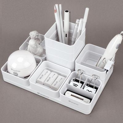 China Wholesale Plastic Multifunctional DIY Office Supplies Desk Set Organizer With USB Cable / USB Cable for sale