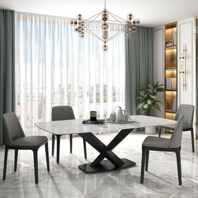 China Modern Nordic marble dining table and chair combination dining table set modern marble for sale