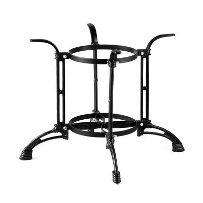 China Post Modern Black Cast Iron Base Design Classic Black Pedestal Coffee Table Restaurant Dining Metal Table Leg for sale