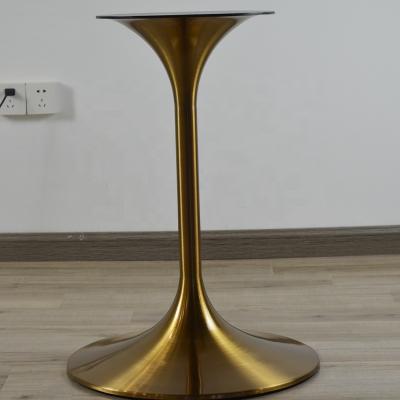 China Modern Design Marble Table Top Leg Coffee Metal Table Legs 304# Stainless Steel Gold Color Tulip Table Base for sale