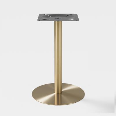 China Hot Tour Yellow Gold Table Base Stainless Steel Furniture Leg Restaurant Table Frame Metal Modern Metal Leg for sale