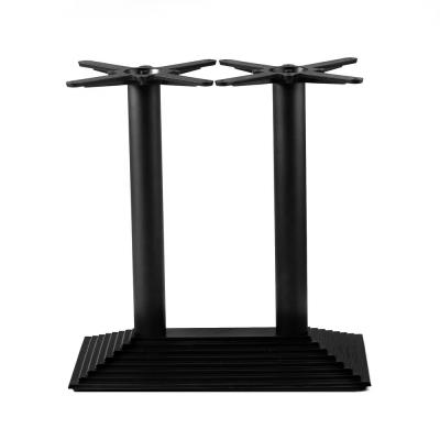 China Modern Design Cast Iron Square Black Coffee Pedestal Square Black Base Cast Iron Industrial Restaurant Dining Metal Table Leg for sale