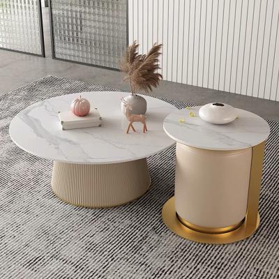 China Modern Modern Furniture Coffee Table Tea Table Leisure Center Table With Metal Gold Frame for sale