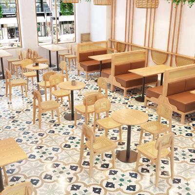 China New Design Post Modern Custom Rattan Wooden High Leg Chair For Western Restaurant Hotel for sale