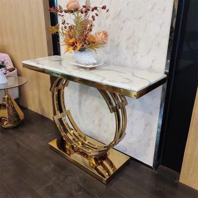 China Convertible Hot Stee Marble Sideboard Console Cabinet Long Stainless Top Side Cabinet for sale