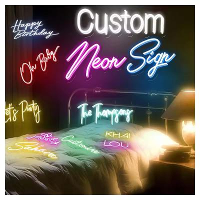 China 15MM 10mm Tube  Neon Led Light Sign Vertical Horizontal Hanging 12V Light Up Name Sign for sale