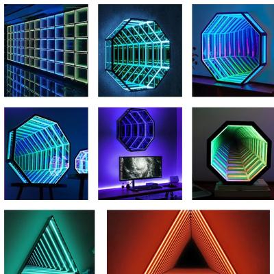 China 50000 Hours Lifetime Mirror Neon Sign Octagon Infinity LED Neon Light for sale