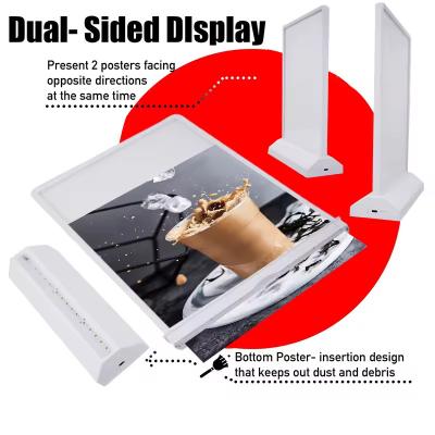 China Double-Sided LED Advertising Light Boxs A4 Rechargeable For Restaurant Menu for sale