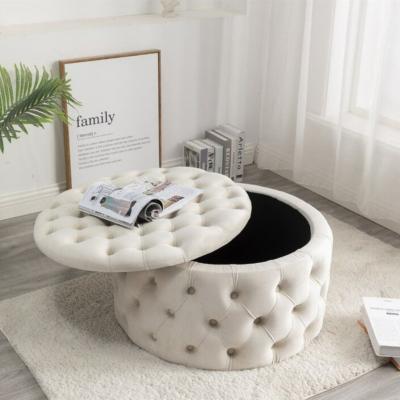 China Luxury Foldable Adults Corduroy Stool Style Furniture Bench Storage Stool for sale