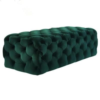 China Wholesale Italian Luxury Modern Fabric Foldable Chesterfield Ottoman Stools For Living Room for sale