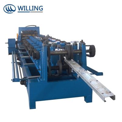 China Building material shops high precision used c z roof purlin roll forming machine CZ formed steel purlin rolling shutter machine price for sale